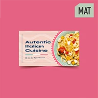Visitekaartjes - Voorkant  Mat laminaat