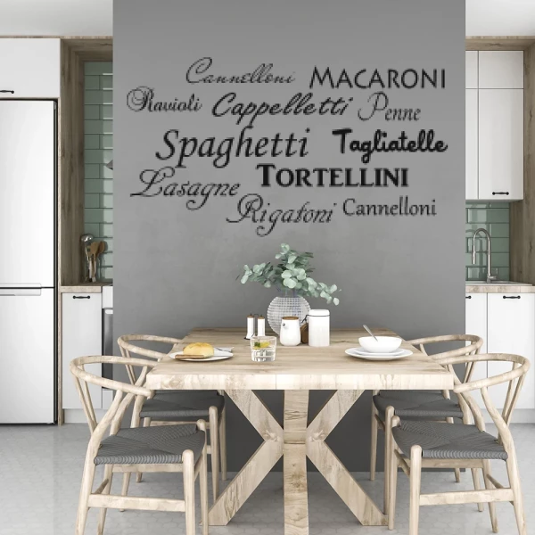 Sticker Assortiment van pasta