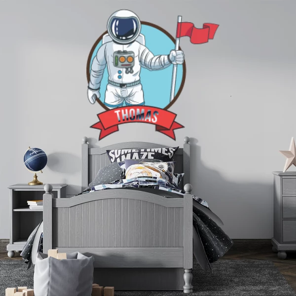 Sticker Astronaut Voornaam - Printed