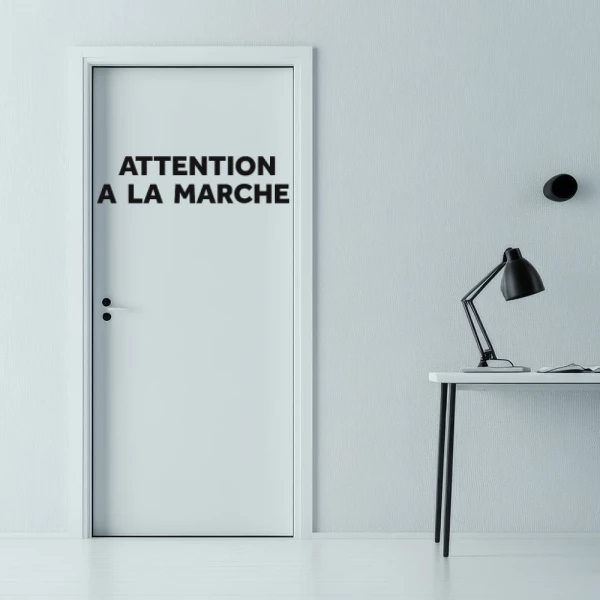 Sticker Attention à la marche