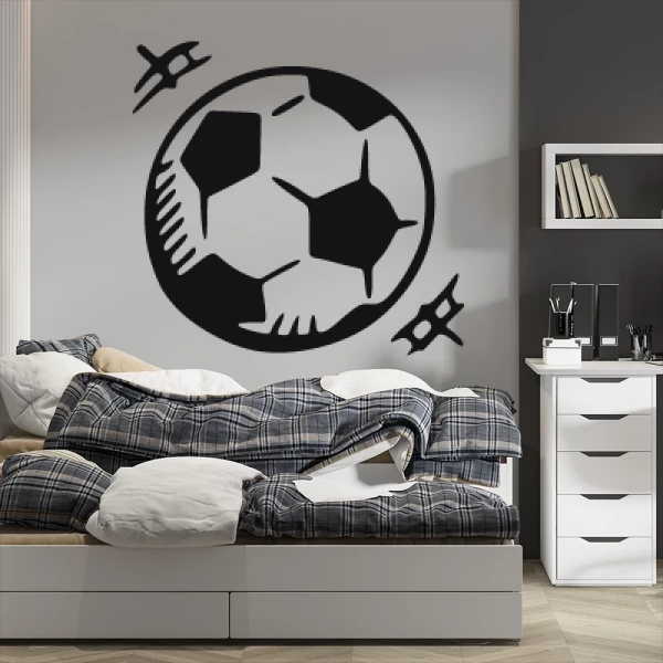 Sticker Voetbal Schets