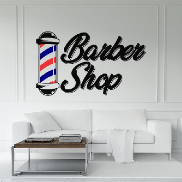 Sticker Barber Shop Tekst