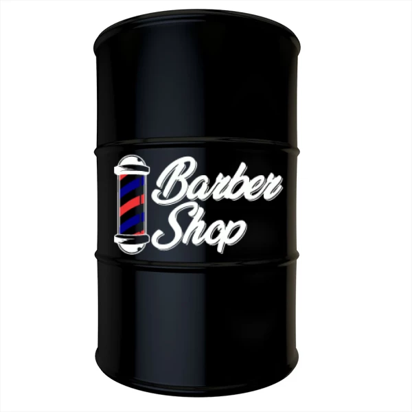 Sticker Barber Shop Tekst White