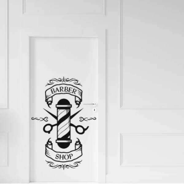 Sticker Barber Shop Vertical