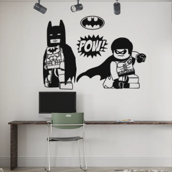 Sticker Batman en Robin Lego