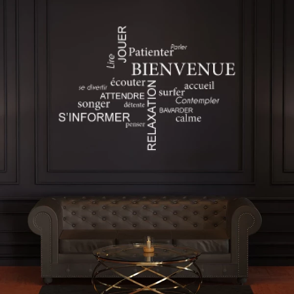 Sticker Bienvenue Tekste