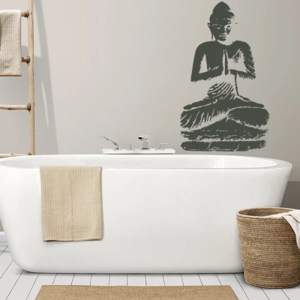 Sticker Boeddha in meditatie
