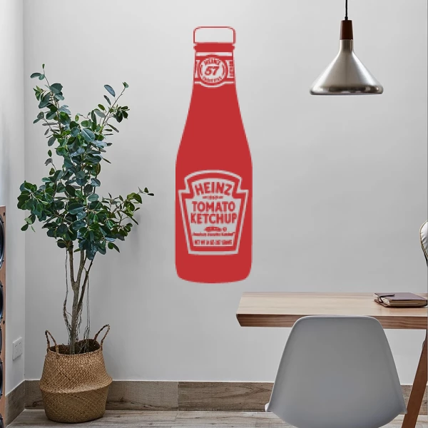 Sticker Fles Ketchup
