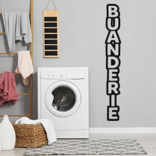 Sticker Buanderie - Verticaal