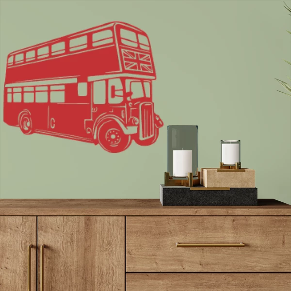 Sticker Engels bus