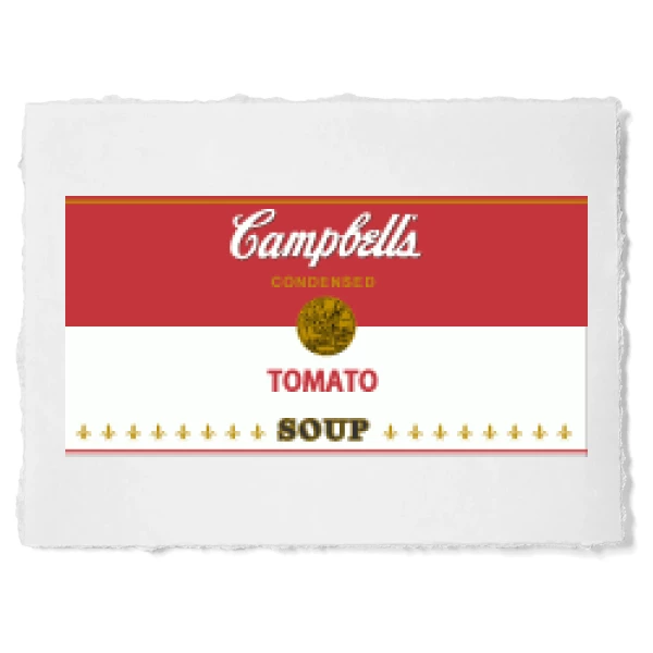 Sticker Campbells soup Printed