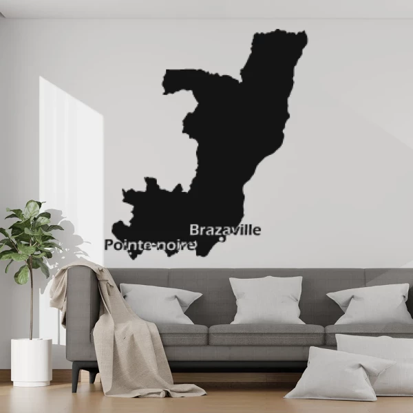 Sticker Congo - Kaart