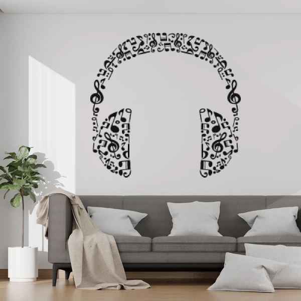 Sticker Headset in noten