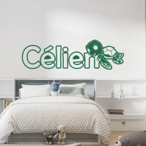Sticker Célien Schildpad Contour