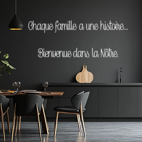 Sticker Chaque famille... 2 lignes