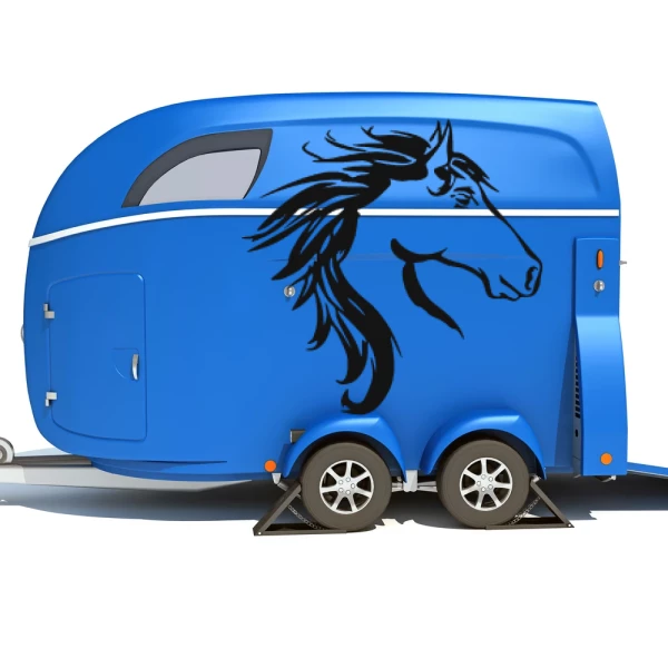 Sticker Paard - hoofd in de wind