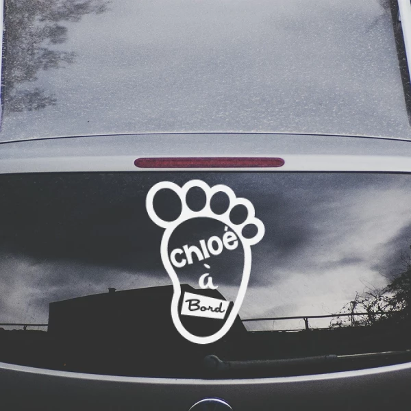 Sticker Chloé à bord - Pied