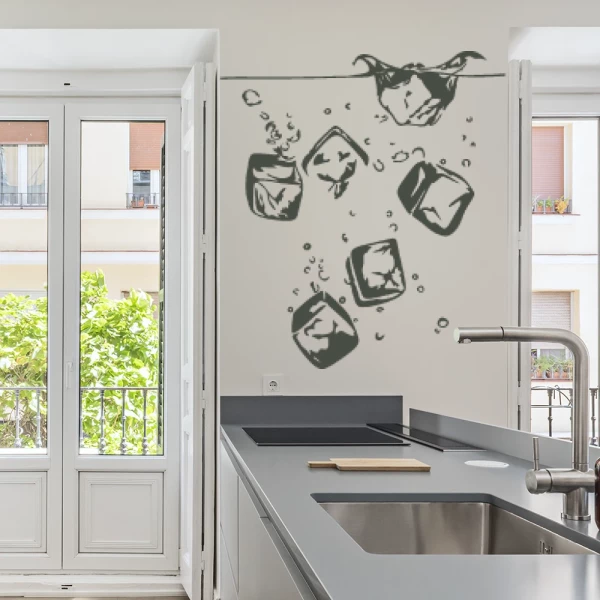 Sticker ijsblokjes
