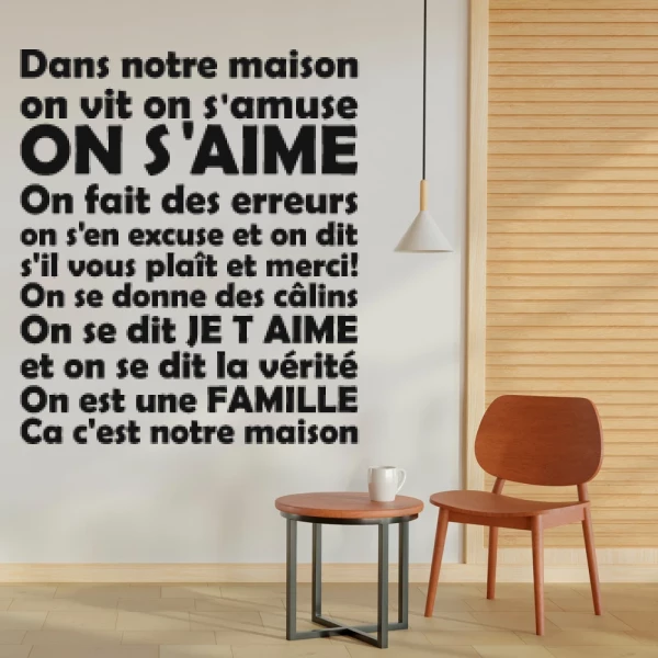 Sticker Dans notre maison 2