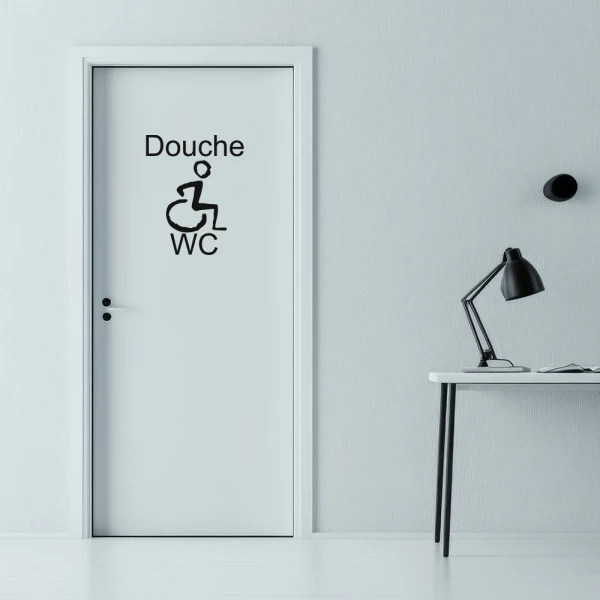 Sticker Douche WC Lines - Gehandicapten 2