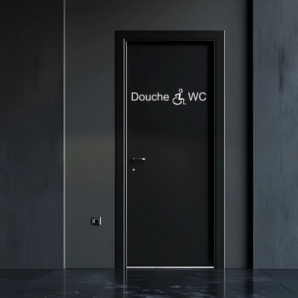 Sticker Douche WC Lines - Gehandicapten