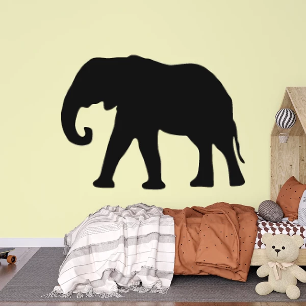Sticker Olifant Silhouet