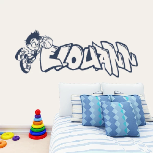 Sticker Elouann Graffiti Basket Cartoon