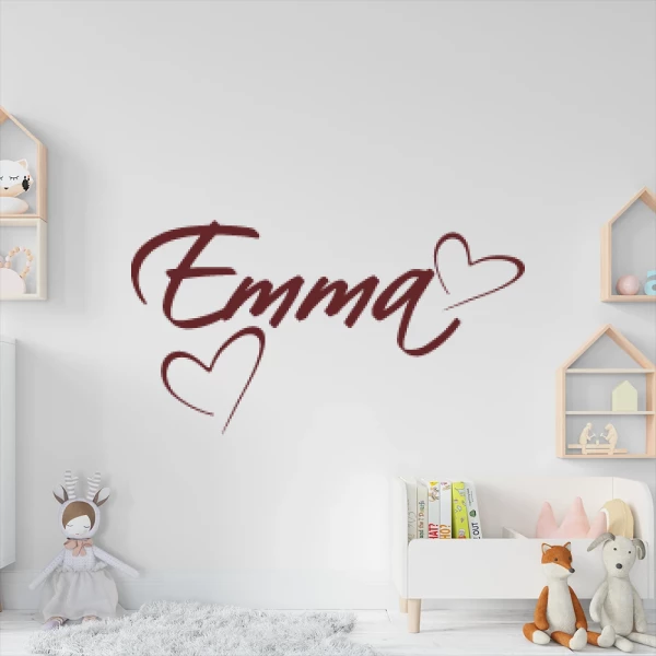 Sticker Emma Script Harten