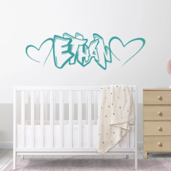 Sticker Ethan Graffiti Harten