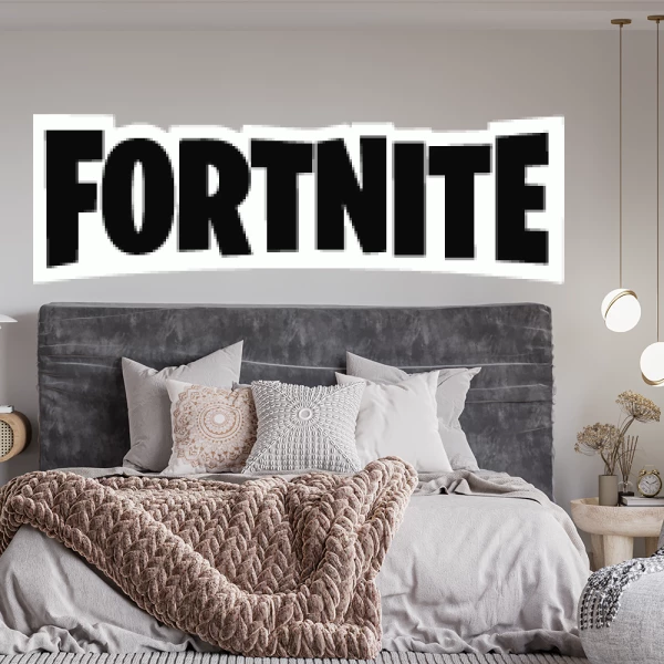 Sticker Fortnite Logo Tekst Printed