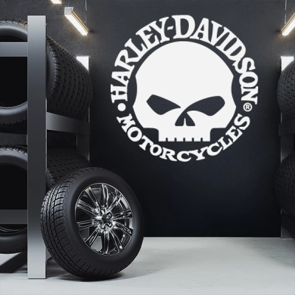 Sticker Harley Davidson - Schedel