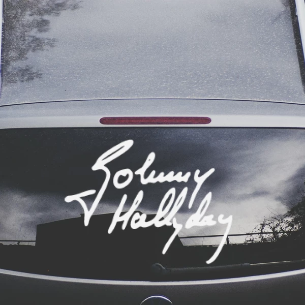 Sticker Johnny Hallyday Autograph