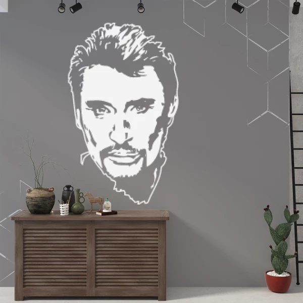 Sticker Johnny Hallyday Head