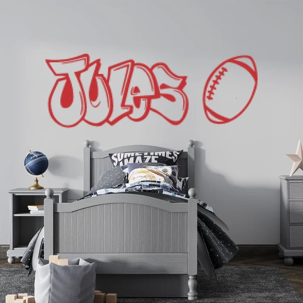 Sticker Jules Graffiti Rugby