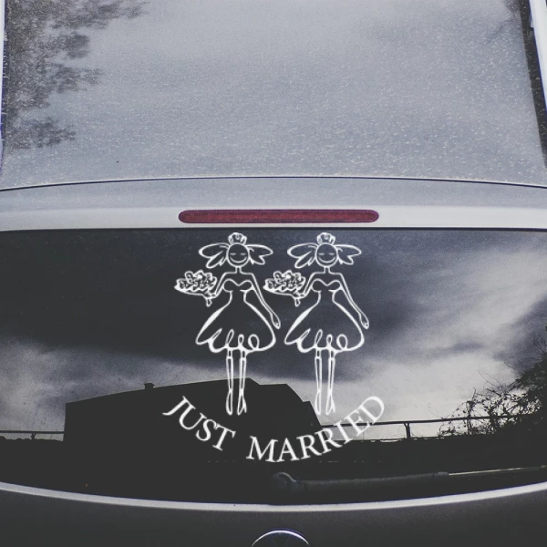 Sticker Just Married - Vrouwen
