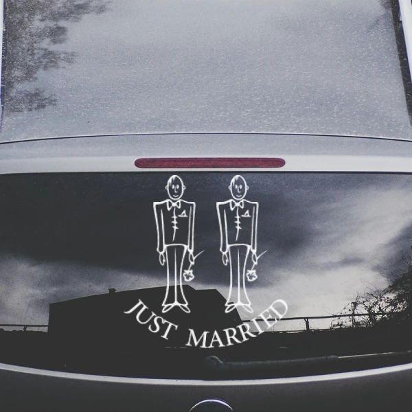 Sticker Just Married - Mannen