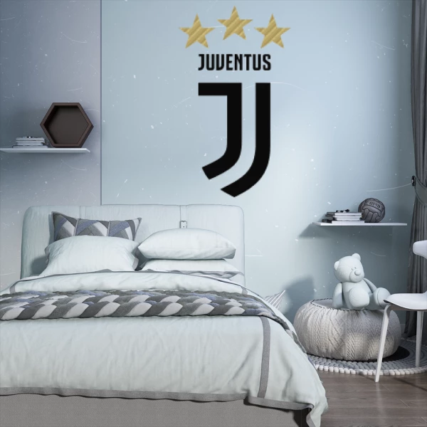 Sticker Juventus Logo 2 kleuren