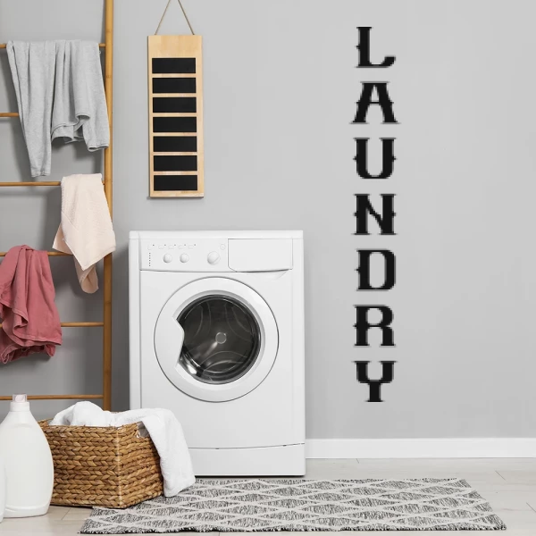 Sticker Laundry Vintage Vertical