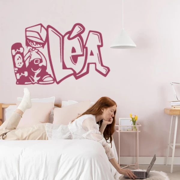 Sticker Léa Graffiti Skater Girl