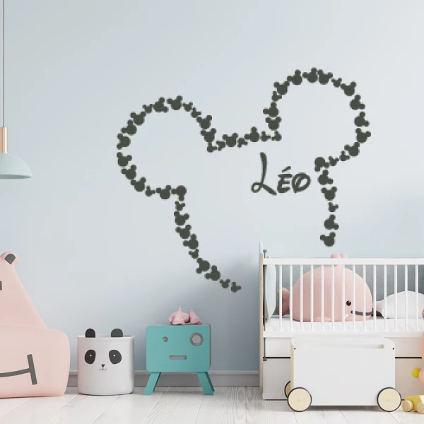 Sticker Léo Mickey hoofd