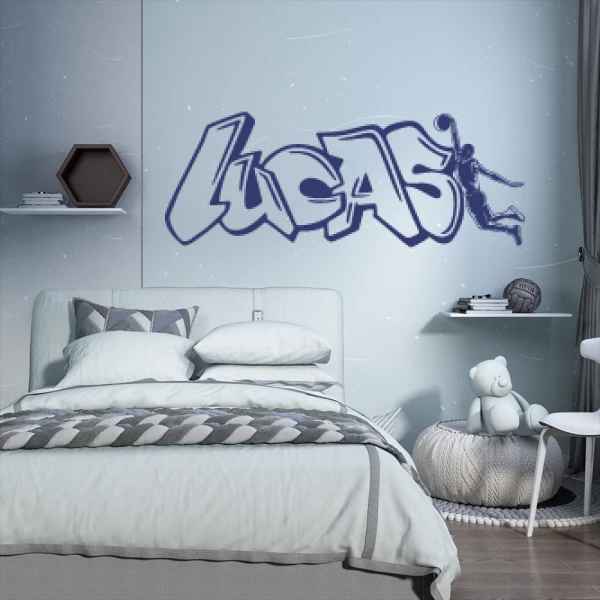 Sticker Lucas  Graffiti Basketball