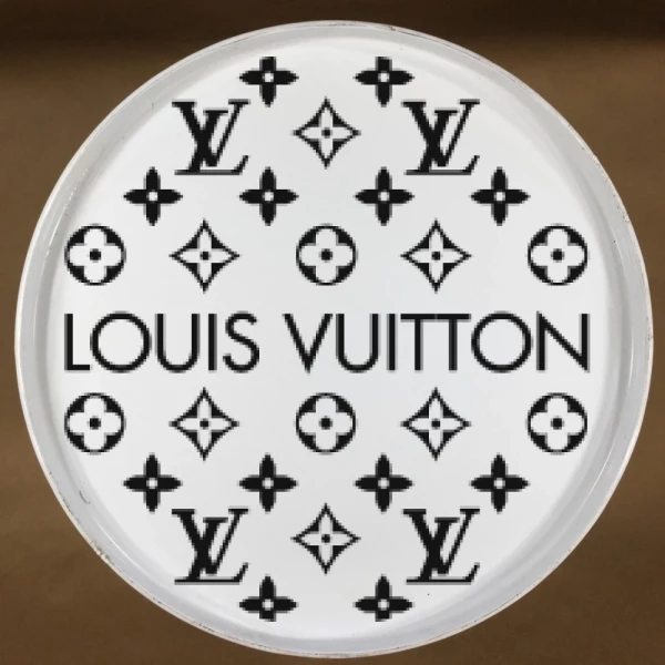 Sticker LV Pattern Tekst circle