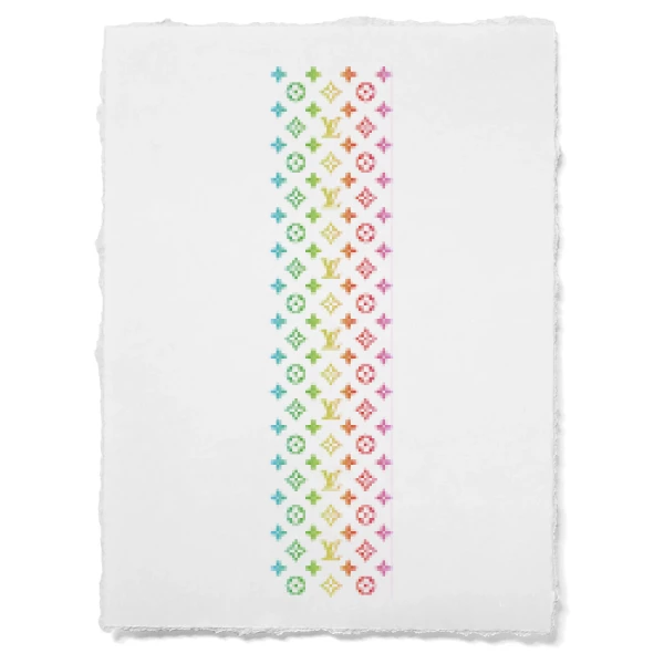 Sticker LV Pattern Vertical Verloop
