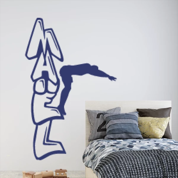 Sticker Maël Graffiti Duiken Vertical