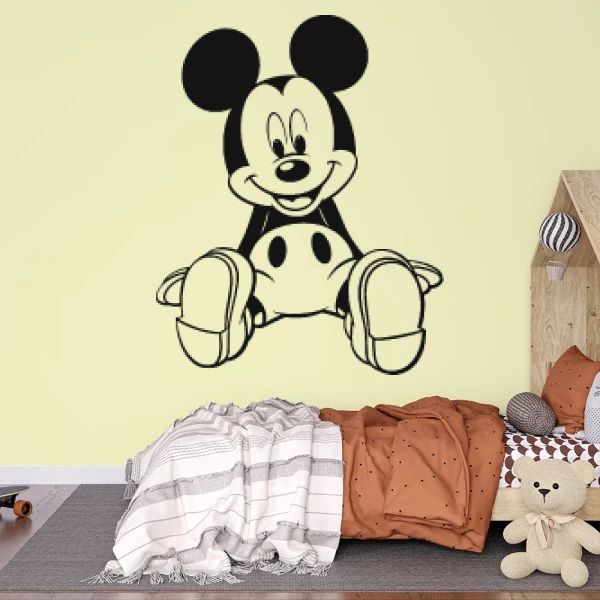 Sticker Zittende Mickey