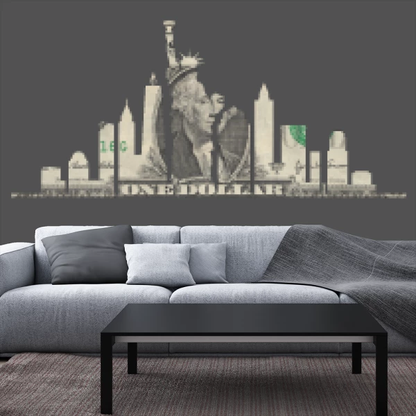 Sticker New York One Dollar