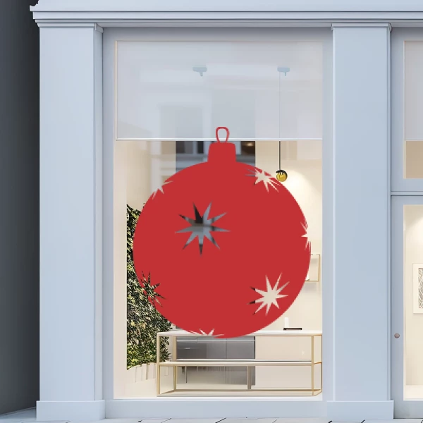 Sticker Kerstmis - Ball Ster