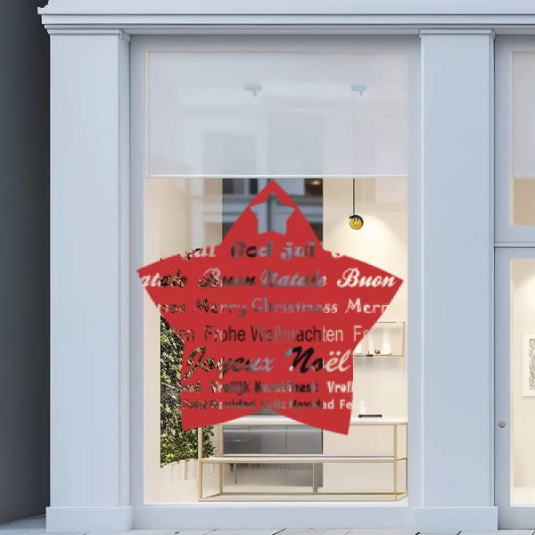 Sticker Kerstmis - Ster Wensen