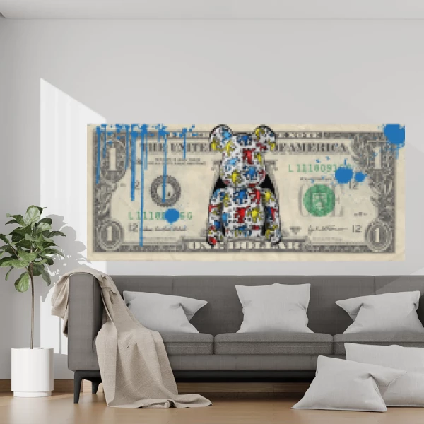 Sticker One Dollar Bearbrick 02 Printed