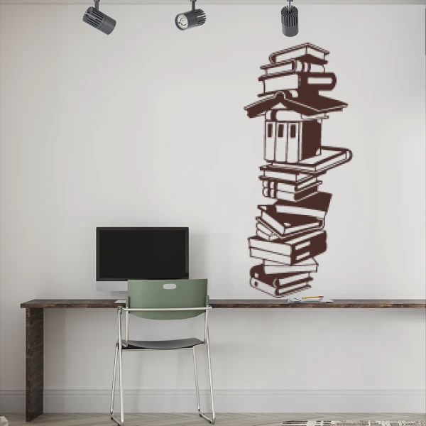 Sticker Stapel boeken